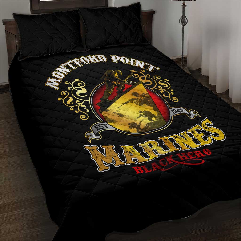Breaking Barriers: Black Valor Quilt Bed Set - Wonder Print Shop