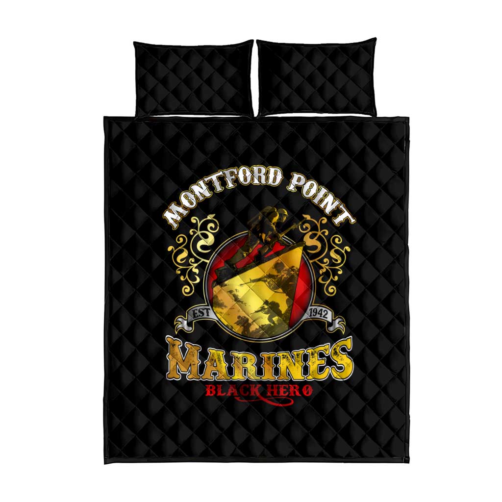 Breaking Barriers: Black Valor Quilt Bed Set - Wonder Print Shop