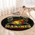 Breaking Barriers: Black Valor Round Carpet - Wonder Print Shop