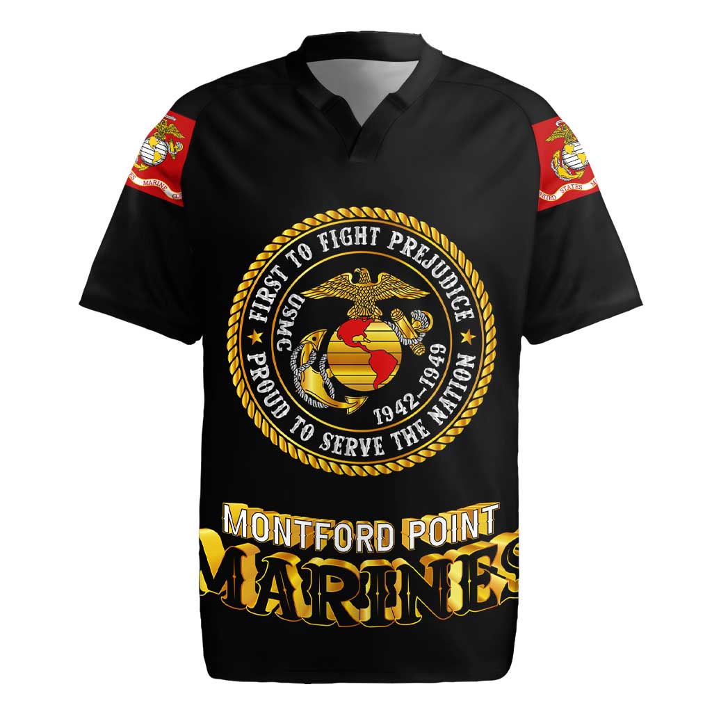 Breaking Barriers: Black Valor Rugby Jersey - Wonder Print Shop