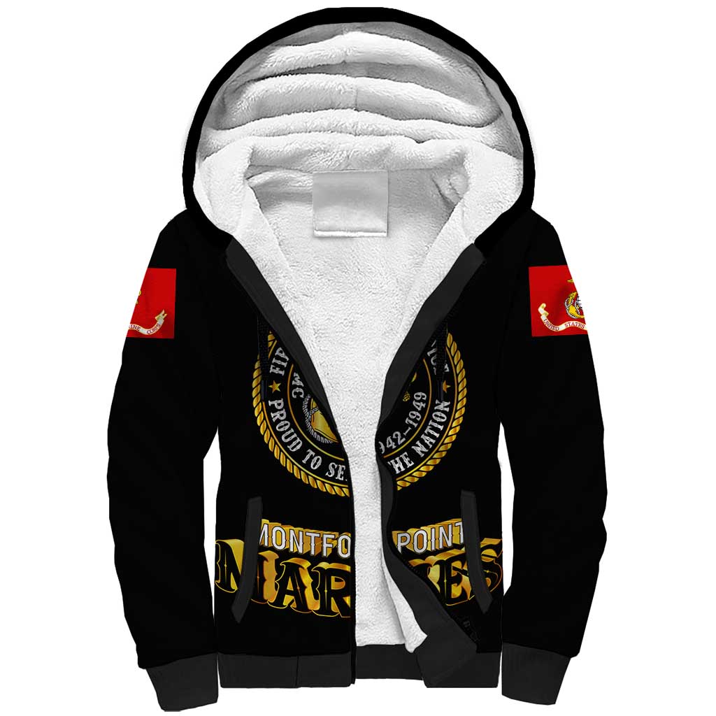 Breaking Barriers: Black Valor Sherpa Hoodie - Wonder Print Shop