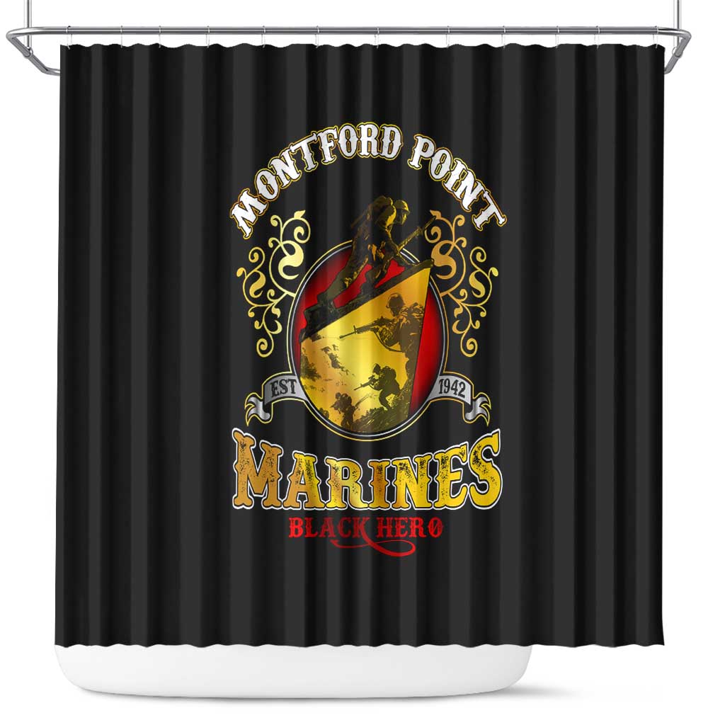 Breaking Barriers: Black Valor Shower Curtain - Wonder Print Shop