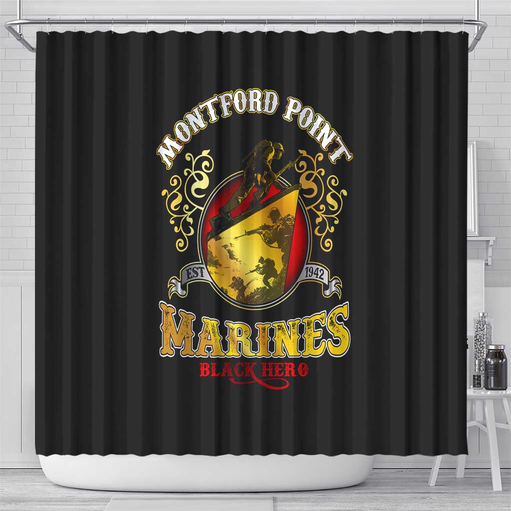 Breaking Barriers: Black Valor Shower Curtain - Wonder Print Shop