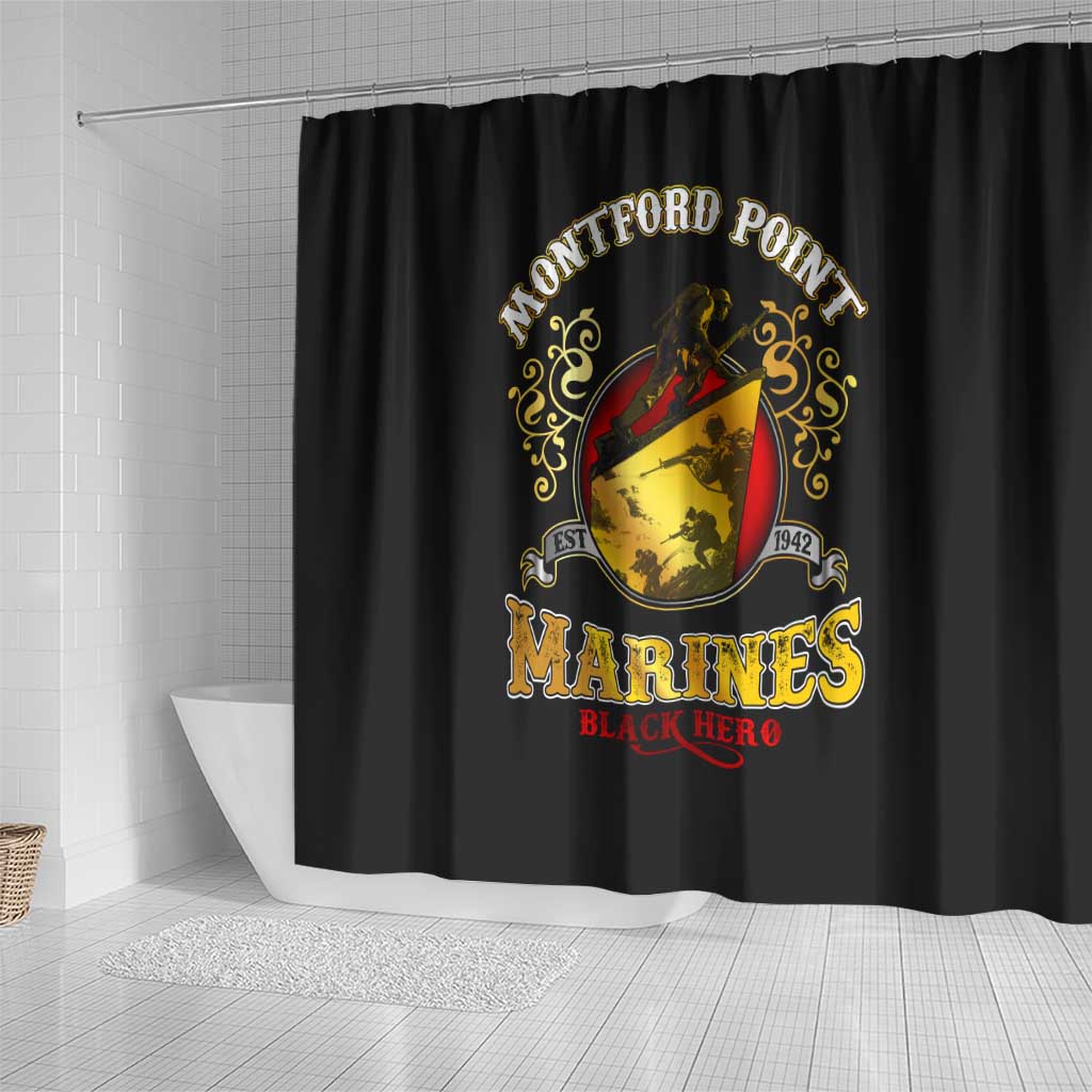 Breaking Barriers: Black Valor Shower Curtain - Wonder Print Shop