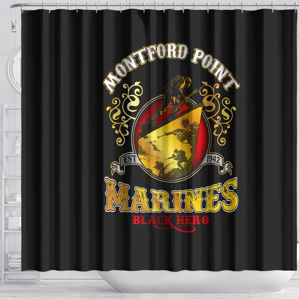 Breaking Barriers: Black Valor Shower Curtain - Wonder Print Shop