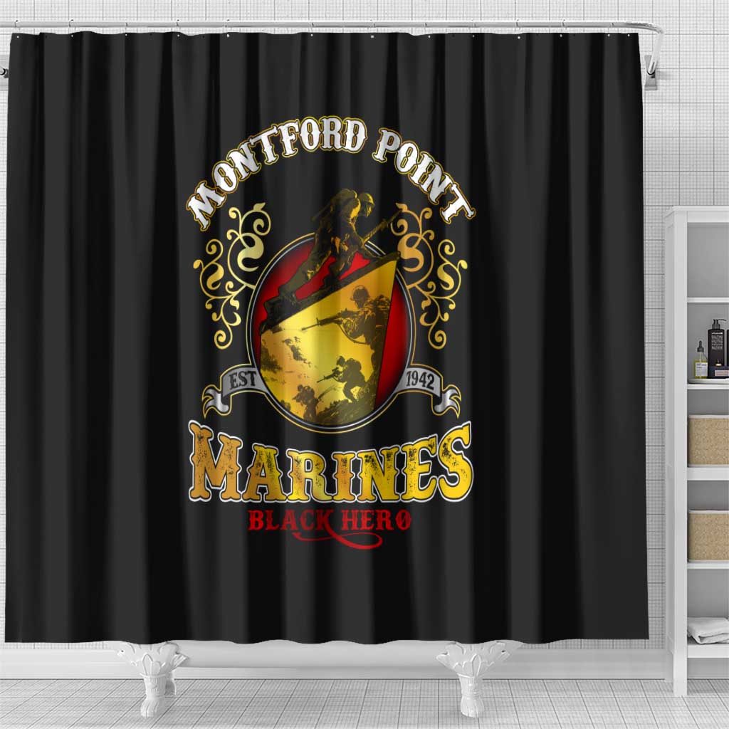 Breaking Barriers: Black Valor Shower Curtain - Wonder Print Shop