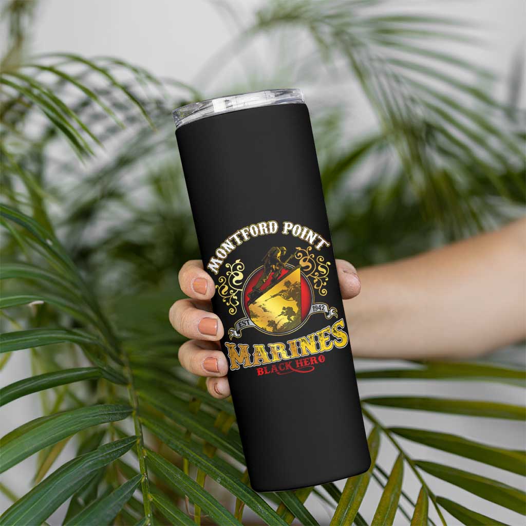 Breaking Barriers: Black Valor Skinny Tumbler - Wonder Print Shop