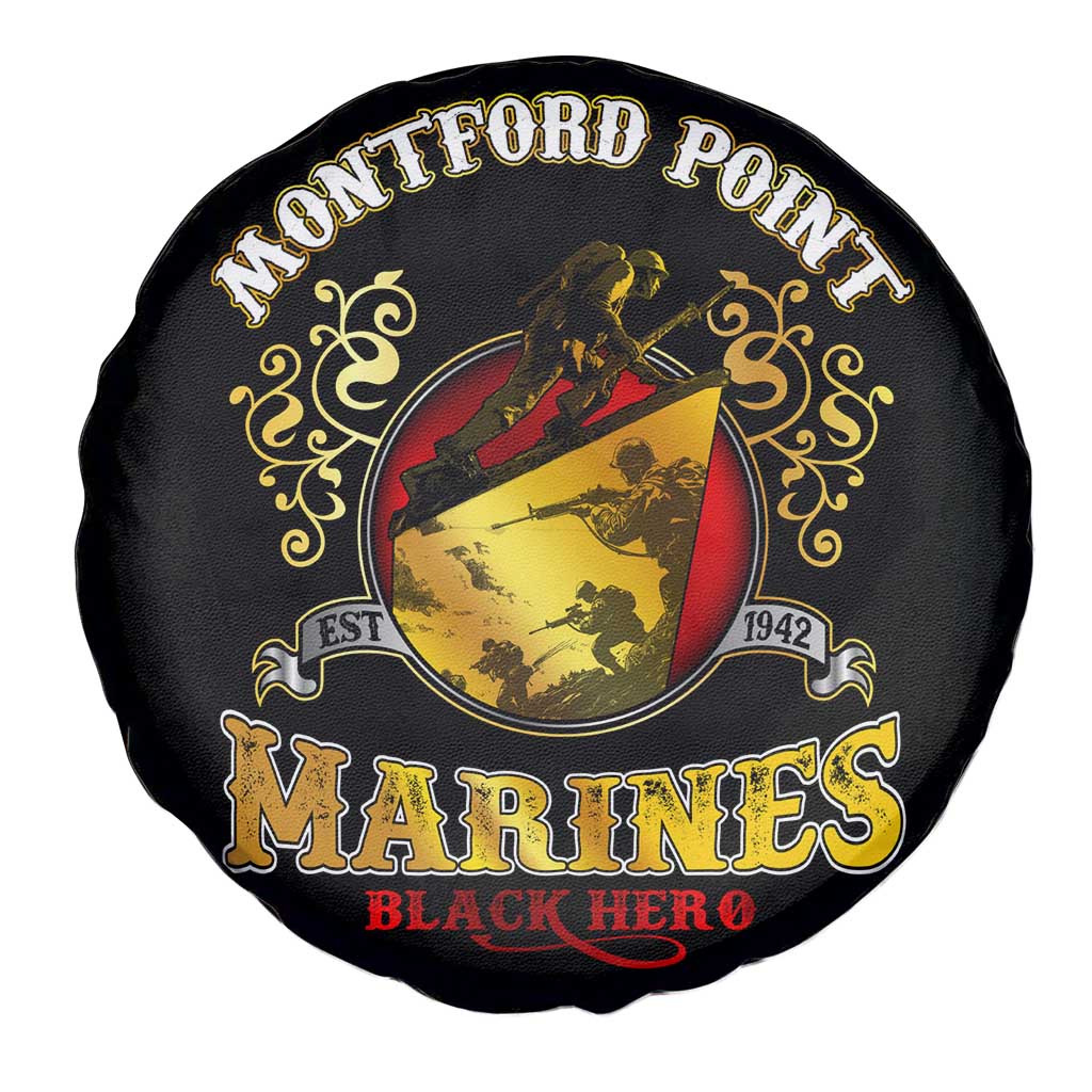 Breaking Barriers: Black Valor Spare Tire Cover - Wonder Print Shop