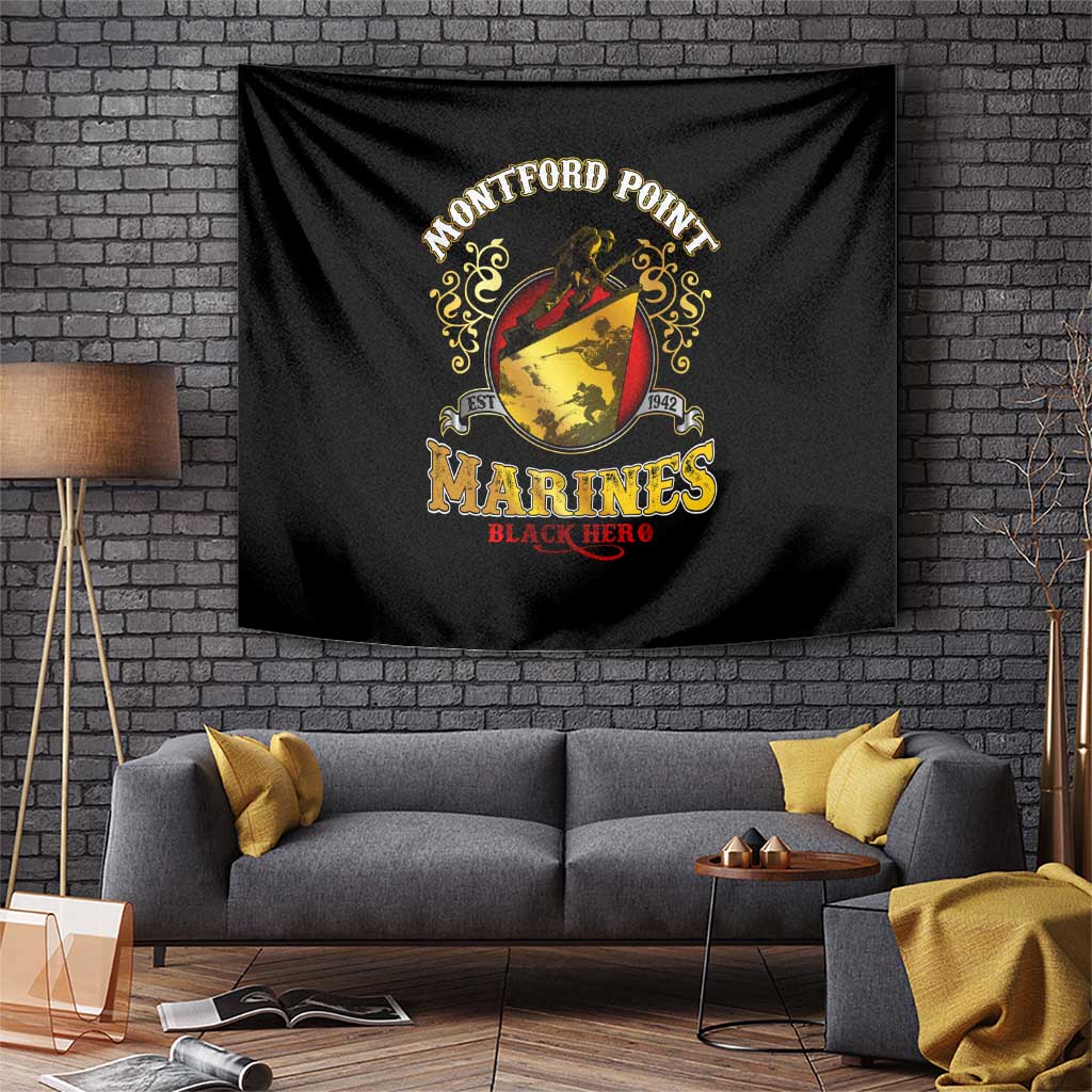 Breaking Barriers: Black Valor Tapestry - Wonder Print Shop