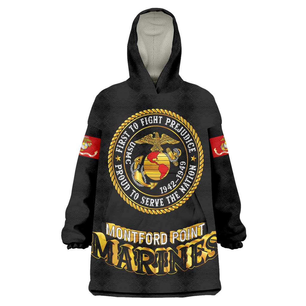 Breaking Barriers: Black Valor Wearable Blanket Hoodie - Wonder Print Shop