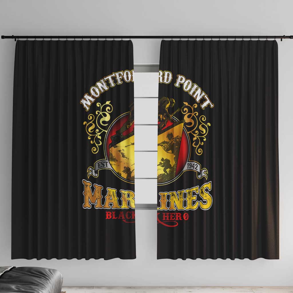 Breaking Barriers: Black Valor Window Curtain - Wonder Print Shop