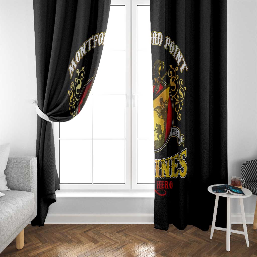 Breaking Barriers: Black Valor Window Curtain - Wonder Print Shop
