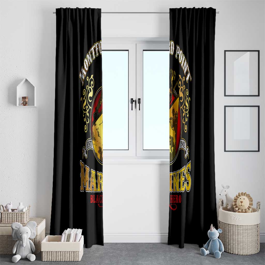 Breaking Barriers: Black Valor Window Curtain - Wonder Print Shop