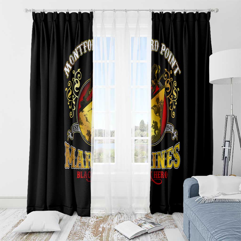 Breaking Barriers: Black Valor Window Curtain - Wonder Print Shop