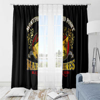Breaking Barriers: Black Valor Window Curtain - Wonder Print Shop