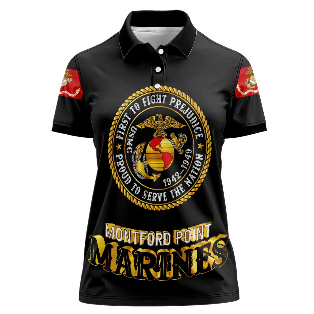 Breaking Barriers: Black Valor Women Polo Shirt - Wonder Print Shop