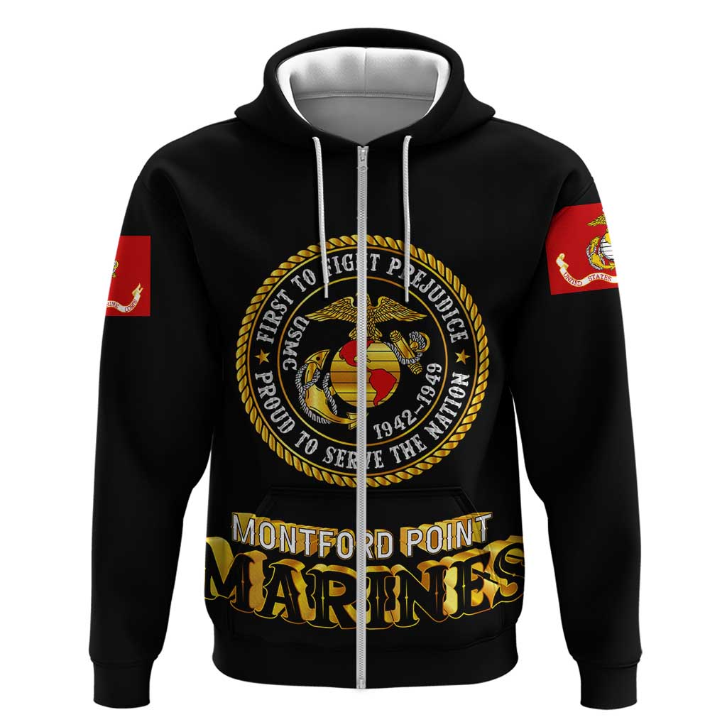 Breaking Barriers: Black Valor Zip Hoodie - Wonder Print Shop