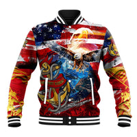 Serving The Nation Despite Injustice Baseball Jacket - Wonder Print Shop