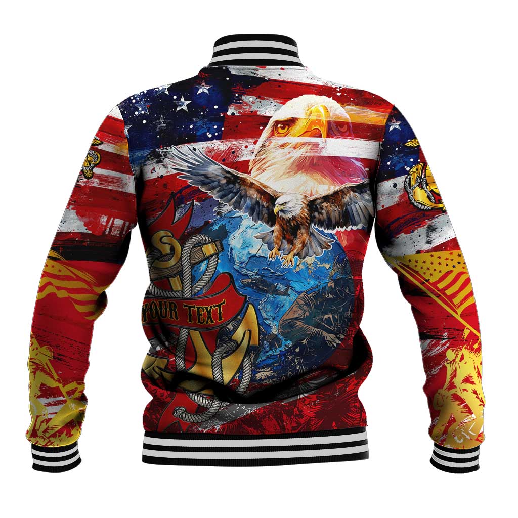 Serving The Nation Despite Injustice Baseball Jacket - Wonder Print Shop