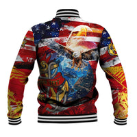 Serving The Nation Despite Injustice Baseball Jacket - Wonder Print Shop