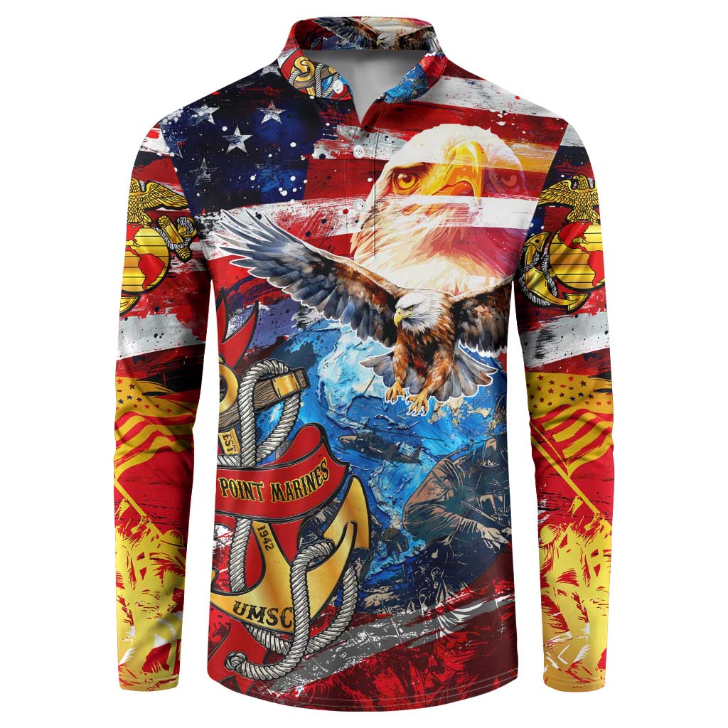 Serving The Nation Despite Injustice Button Sweatshirt - Wonder Print Shop