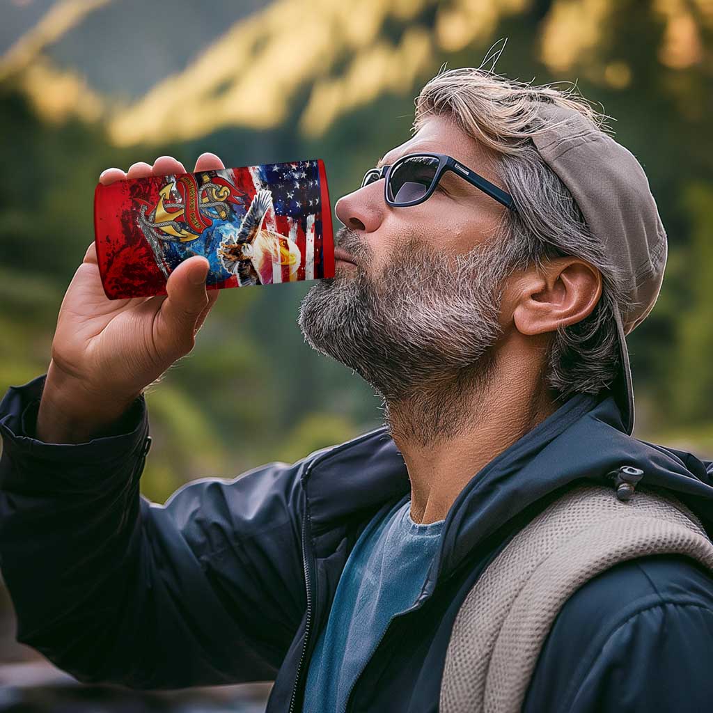 Serving The Nation Despite Injustice 4 in 1 Can Cooler Tumbler - Wonder Print Shop