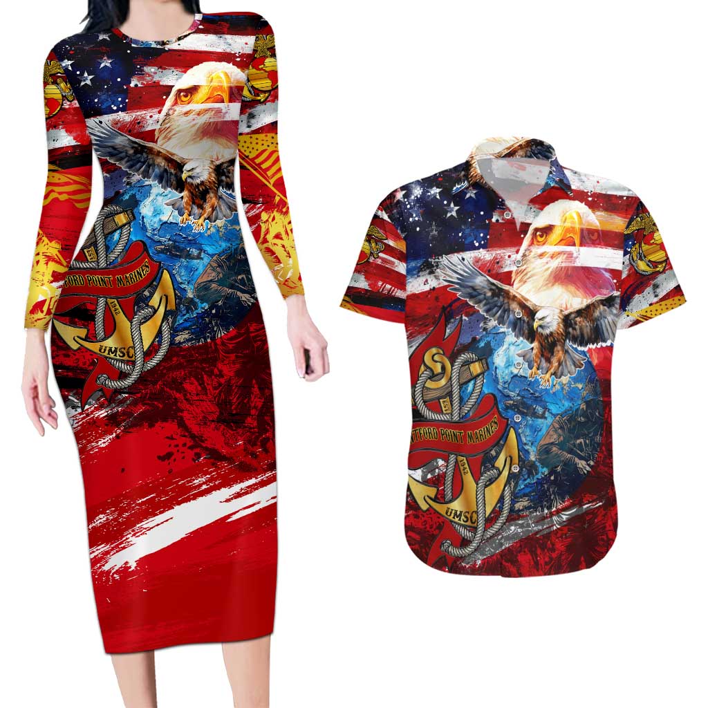 Serving The Nation Despite Injustice Couples Matching Long Sleeve Bodycon Dress and Hawaiian Shirt - Wonder Print Shop