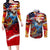 Serving The Nation Despite Injustice Couples Matching Long Sleeve Bodycon Dress and Long Sleeve Button Shirt - Wonder Print Shop