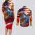 Serving The Nation Despite Injustice Couples Matching Long Sleeve Bodycon Dress and Long Sleeve Button Shirt - Wonder Print Shop