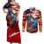 Serving The Nation Despite Injustice Couples Matching Off Shoulder Maxi Dress and Long Sleeve Button Shirt - Wonder Print Shop