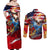 Serving The Nation Despite Injustice Couples Matching Off Shoulder Maxi Dress and Long Sleeve Button Shirt - Wonder Print Shop
