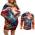 Serving The Nation Despite Injustice Couples Matching Off Shoulder Short Dress and Long Sleeve Button Shirt - Wonder Print Shop