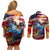 Serving The Nation Despite Injustice Couples Matching Off Shoulder Short Dress and Long Sleeve Button Shirt - Wonder Print Shop