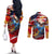 Serving The Nation Despite Injustice Couples Matching Off The Shoulder Long Sleeve Dress and Long Sleeve Button Shirt - Wonder Print Shop