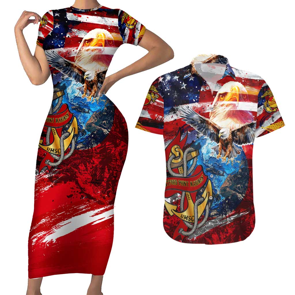 Serving The Nation Despite Injustice Couples Matching Short Sleeve Bodycon Dress and Hawaiian Shirt - Wonder Print Shop