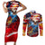 Serving The Nation Despite Injustice Couples Matching Short Sleeve Bodycon Dress and Long Sleeve Button Shirt - Wonder Print Shop