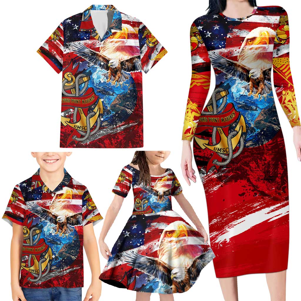 Serving The Nation Despite Injustice Family Matching Long Sleeve Bodycon Dress and Hawaiian Shirt - Wonder Print Shop