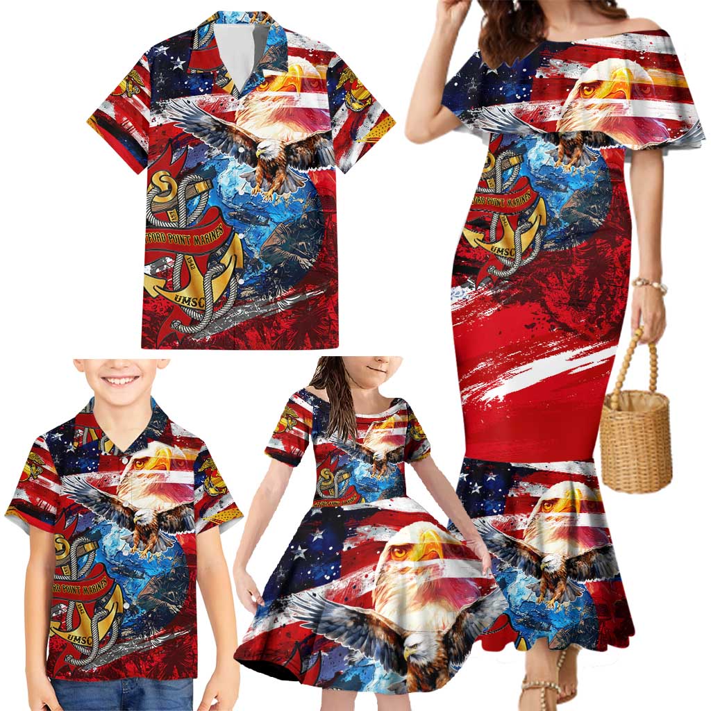 Serving The Nation Despite Injustice Family Matching Mermaid Dress and Hawaiian Shirt - Wonder Print Shop