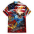 Serving The Nation Despite Injustice Family Matching Off Shoulder Maxi Dress and Hawaiian Shirt - Wonder Print Shop