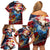 Serving The Nation Despite Injustice Family Matching Off Shoulder Short Dress and Hawaiian Shirt - Wonder Print Shop