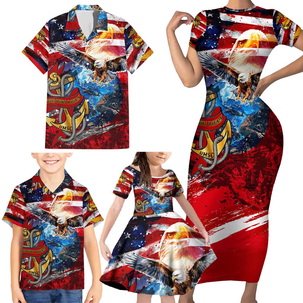Serving The Nation Despite Injustice Family Matching Short Sleeve Bodycon Dress and Hawaiian Shirt - Wonder Print Shop