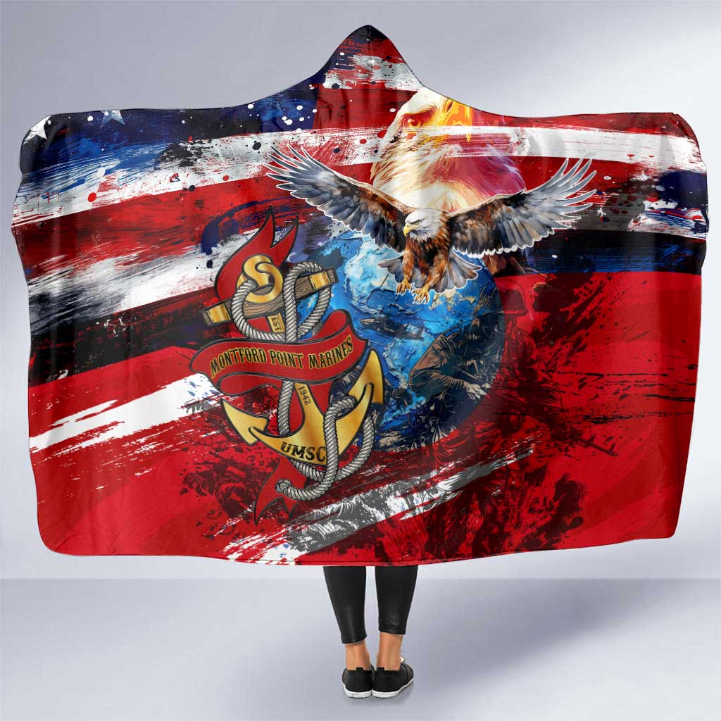 Serving The Nation Despite Injustice Hooded Blanket - Wonder Print Shop