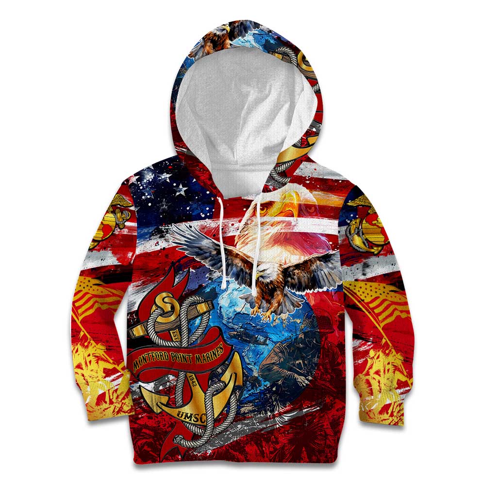 Serving The Nation Despite Injustice Kid Hoodie - Wonder Print Shop