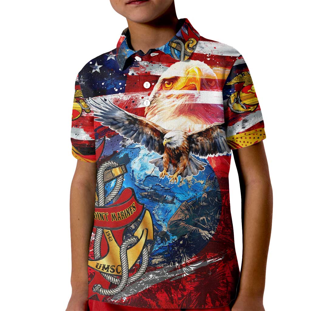 Serving The Nation Despite Injustice Kid Polo Shirt - Wonder Print Shop