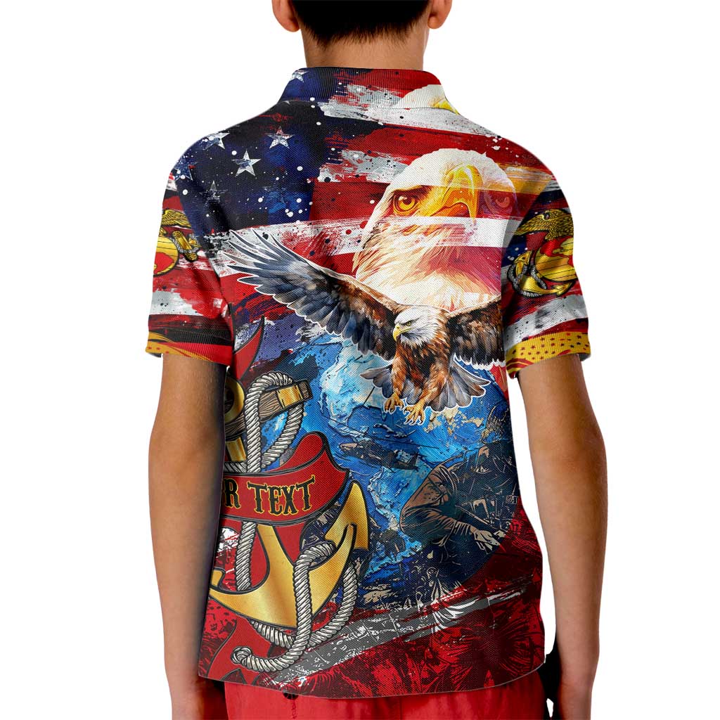 Serving The Nation Despite Injustice Kid Polo Shirt - Wonder Print Shop