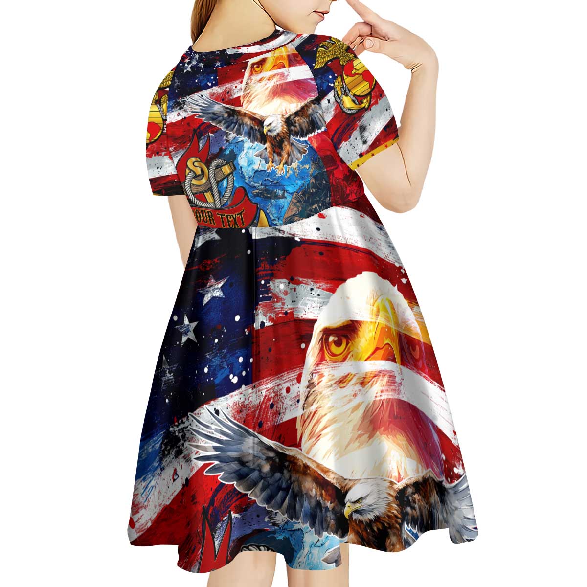 Serving The Nation Despite Injustice Kid Short Sleeve Dress - Wonder Print Shop