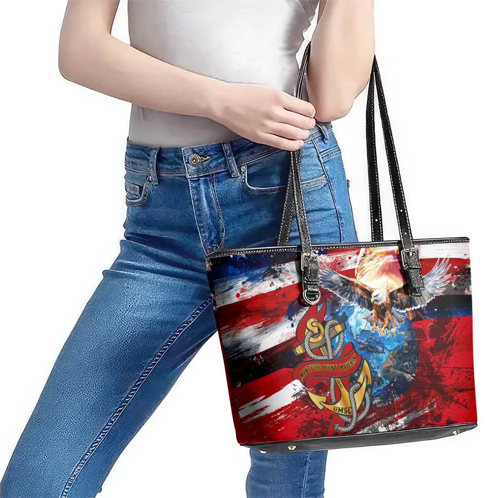 Serving The Nation Despite Injustice Leather Tote Bag - Wonder Print Shop