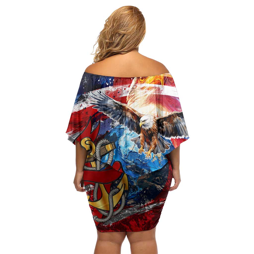 Serving The Nation Despite Injustice Off Shoulder Short Dress - Wonder Print Shop