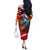 Serving The Nation Despite Injustice Off The Shoulder Long Sleeve Dress - Wonder Print Shop