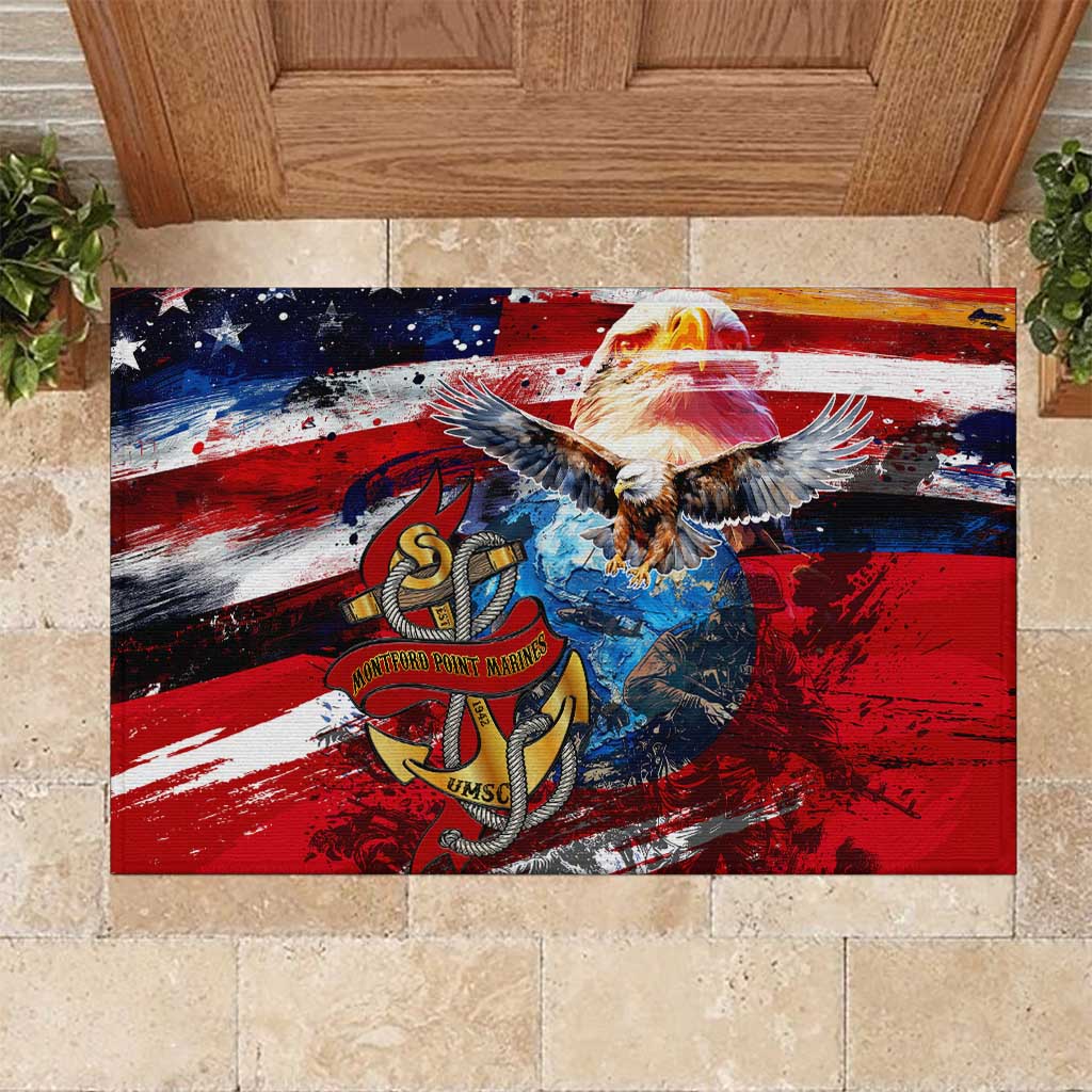 Serving The Nation Despite Injustice Rubber Doormat - Wonder Print Shop